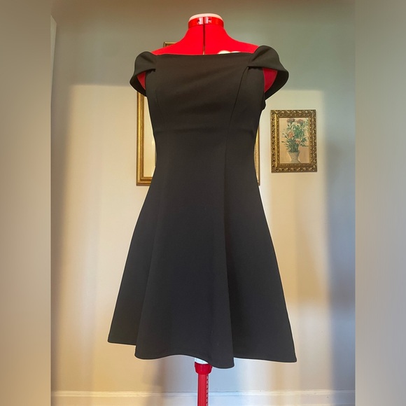 Y2K 90s Teeze Me Off The Shoulder A-Line Mini Little Black Dress - Picture 7 of 7